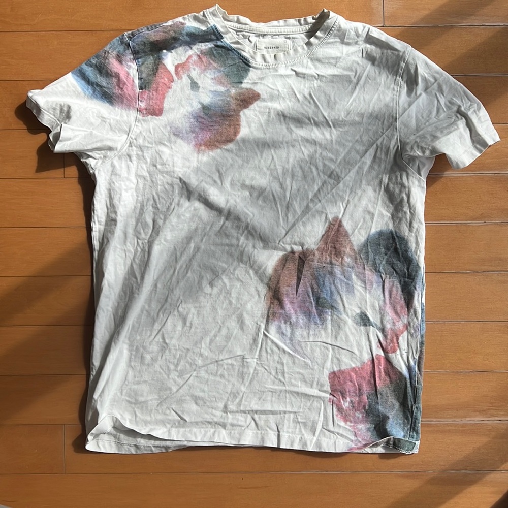 White cotton short sleeve Tee